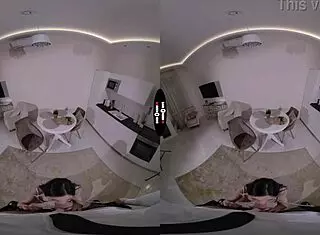 brunette babe with big tits ass gives pov blowjob handjob