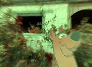 velma cosplay solves mysteries with scooby in outdoor public adventure