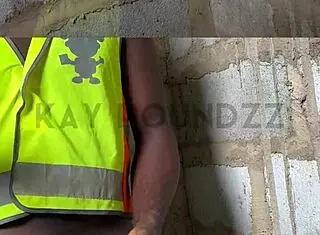 hear this guy moan insanely while jerking huge cock publicly???