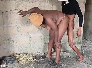Step-mom drags stepson to abandoned spot begging for his thick cock doggystyle!