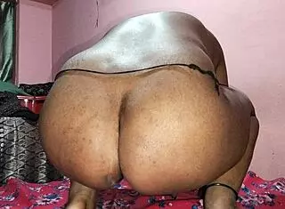 young indian milf's huge natural tits bounce daily on old father-in-law cock