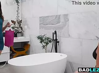 Petite Milf Enemas Milk with Big Tits Latina Lover's Toys