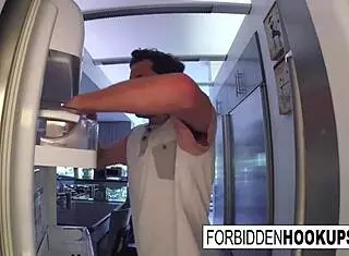 food delivery sparks step-siblings hardcore banging session