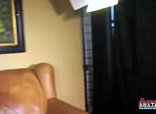 watch this milf finger her shaved pussy on hard cock