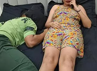 stepdaughter sneaks sex with stepdad while dirty talking boyfriend on phone