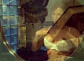 two asian milfs lick each other in heels before strapon fucking over the rain