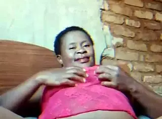 African Milf Fingers Dripping Pussy Alone at Home