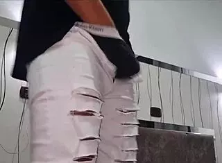stepson rips my clothes then unloads hot cum closeup on phone