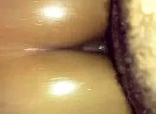 Oily Prostitute Ass Cheeks Jiggle Seductively in Close-Up Tease