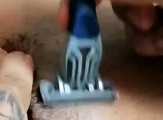 hairy pussy girl masturbates close-up i penetrate cum inside then shave her beaver completely juanlatino4