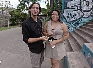 spotting a chubby czech bbw at train station for wet public flashing