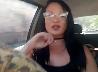 hidden car cam catches doctor pounding slutty rideshare driver's big clit pussy