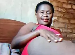 African Milf Fingers Dripping Pussy Alone at Home