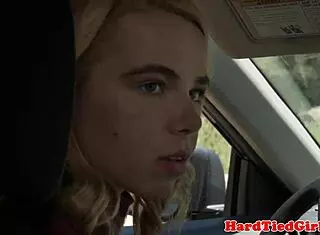 wanna see this blonde bdsm sub hogtied and pussy pounded hard?