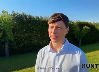 hunt4k babe cheats by pond with old guy watching