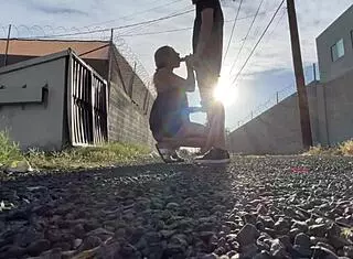 Blonde Couple Moans Through Public Pussy Lick and Car Fuck!