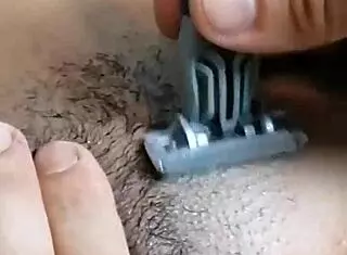hairy pussy girl masturbates close-up i penetrate cum inside then shave her beaver completely juanlatino4