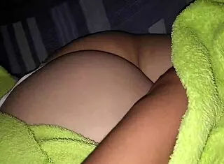 catching friend's fat milf mom alone in her bedroom flashing tits