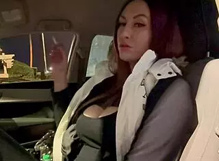 hey, watch this italian milf flash her huge juicy tits outdoors while smoking