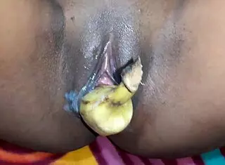 Lonely Indian Girl Shoves Banana Deep in Dripping Horny Pussy