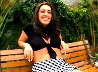 busty teen loves showing off outdoors right?