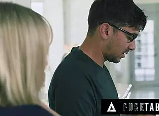 exchange student lilly catches femdom stepmom penny barber riding stepson roughly