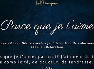 French Girlfriend Voyeur Sensual Solo with Dirty Talk Orgasm