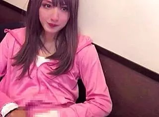 Cute Japanese Ladyboy Masturbates With Pantyhose On Crotch!