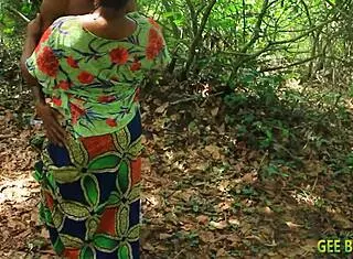 bush fuck loving ebony slut squirts hairy pussy on big black cock doggystyle dripping cum