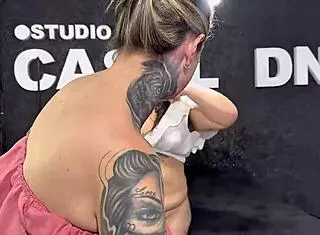 tattoo artist fucks me senseless with strapon after anitta ink session!