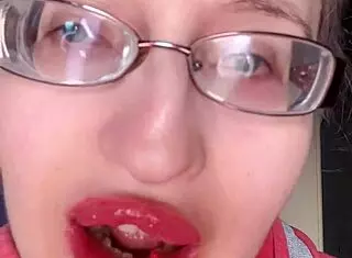 ASMR Bimbo Devours Banana With Pink Lipstick And Long Nails