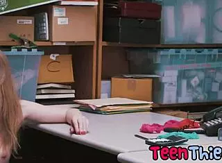 spy on this small tit teen thief sucking dick for pussy bang