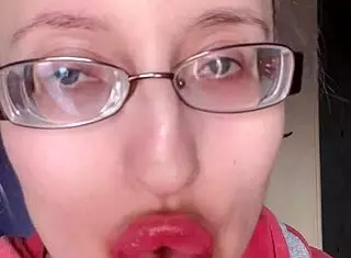 ASMR Bimbo Devours Banana With Pink Lipstick And Long Nails