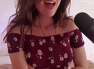 german teen's horny joi lick my wet pussy lips close-up instructions