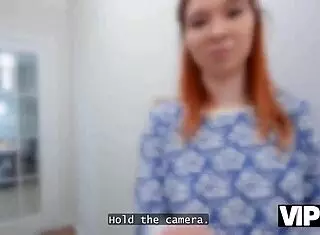 Whoa russian college cutie takes first anal for rent 😏 all holes filled!