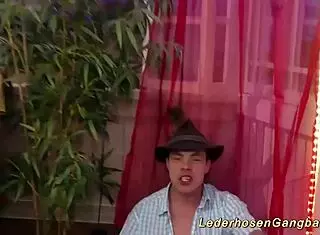 stepsisters gear up for wild lederhosen gangbang party