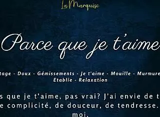 French Girlfriend Voyeur Sensual Solo with Dirty Talk Orgasm