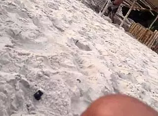 belinha hunts monster cocks for beach dogging bent over doggystyle orgasms