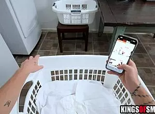 Stepsister Teases Skinny Redhead Bro With Glasses Before Deepthroat Fuck!