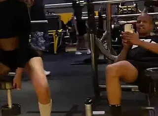 gym workout ends with hot cardio fuck before the party