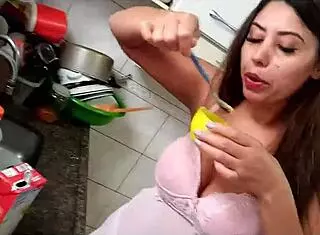 sarah rosa's sexy kitchen cookout with tits ass and homemade fetish fun