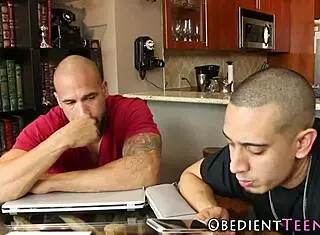 curious teen submits to two monster cocks domination mmf