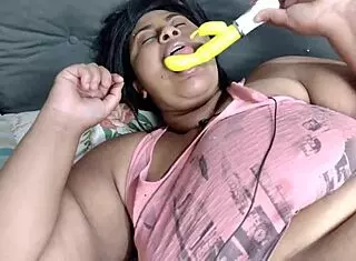 hot stepmom flaunts her huge latina tits and squirting for daddy's eyes