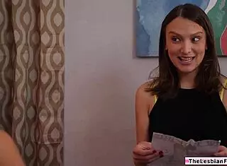 petite latina lesbian eats shaved pussy then scissoring tribbing