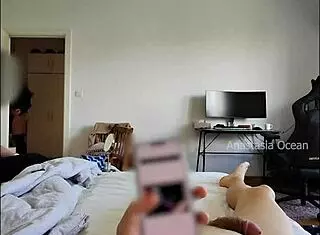 stepmom flashes tits outside while husband shows cock relaxing