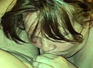 big tits babe hops cock then licks her juicy pussy