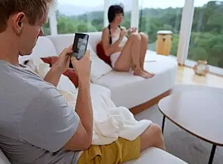 step bro sneaks foot fuck while she moans