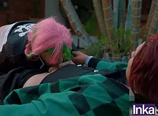 Mitsuri's Innocent Anal Ride Ends in Tanjiro's Facial Load