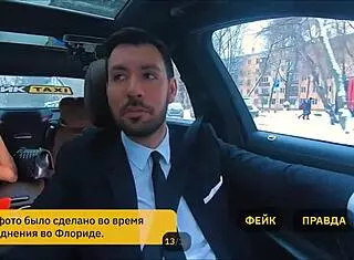 hot russian milf plays slutty taxi game, horny public pickup fuck 🚕😈