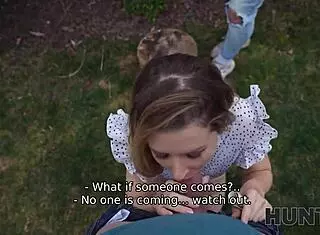 Hunt4k Picks Up Shy Czech in Stockings for Outdoor Public Fuck While Cuckold Watches